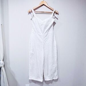 LOVERS + FRIENDS | White cotton eyelet jumpsuit | Chic summer | Medium *